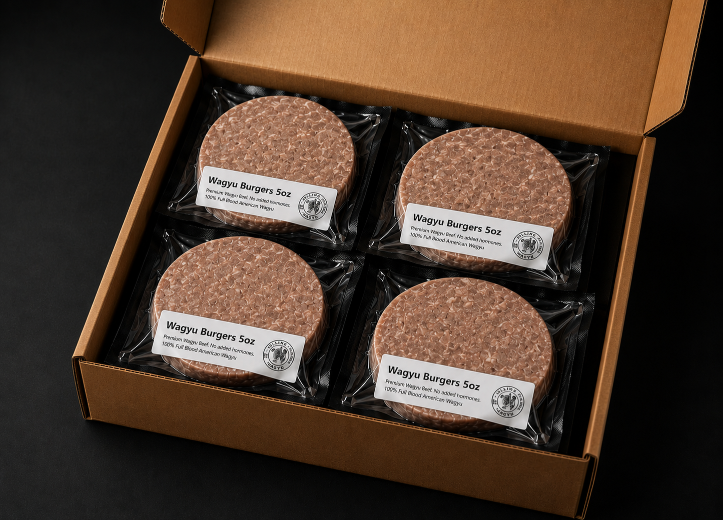 Unseasoned 100% Wagyu Burger Box - 16 Patties