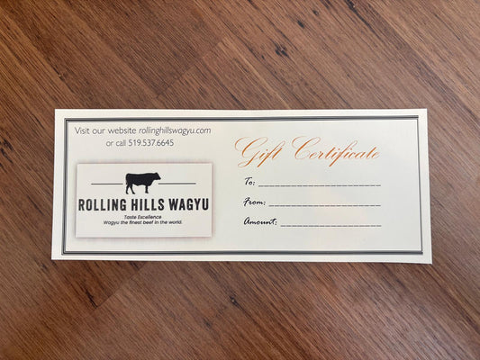Rolling Hills Gift Certificates